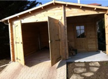 Garage en bois et atelier installé 
