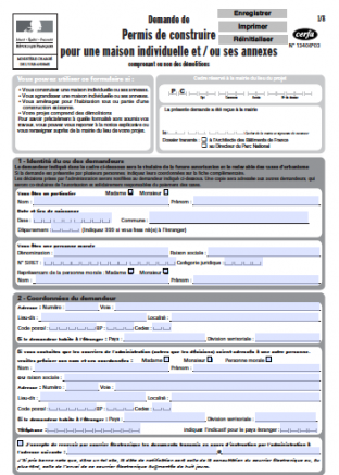 Exemplaire de permis de construire