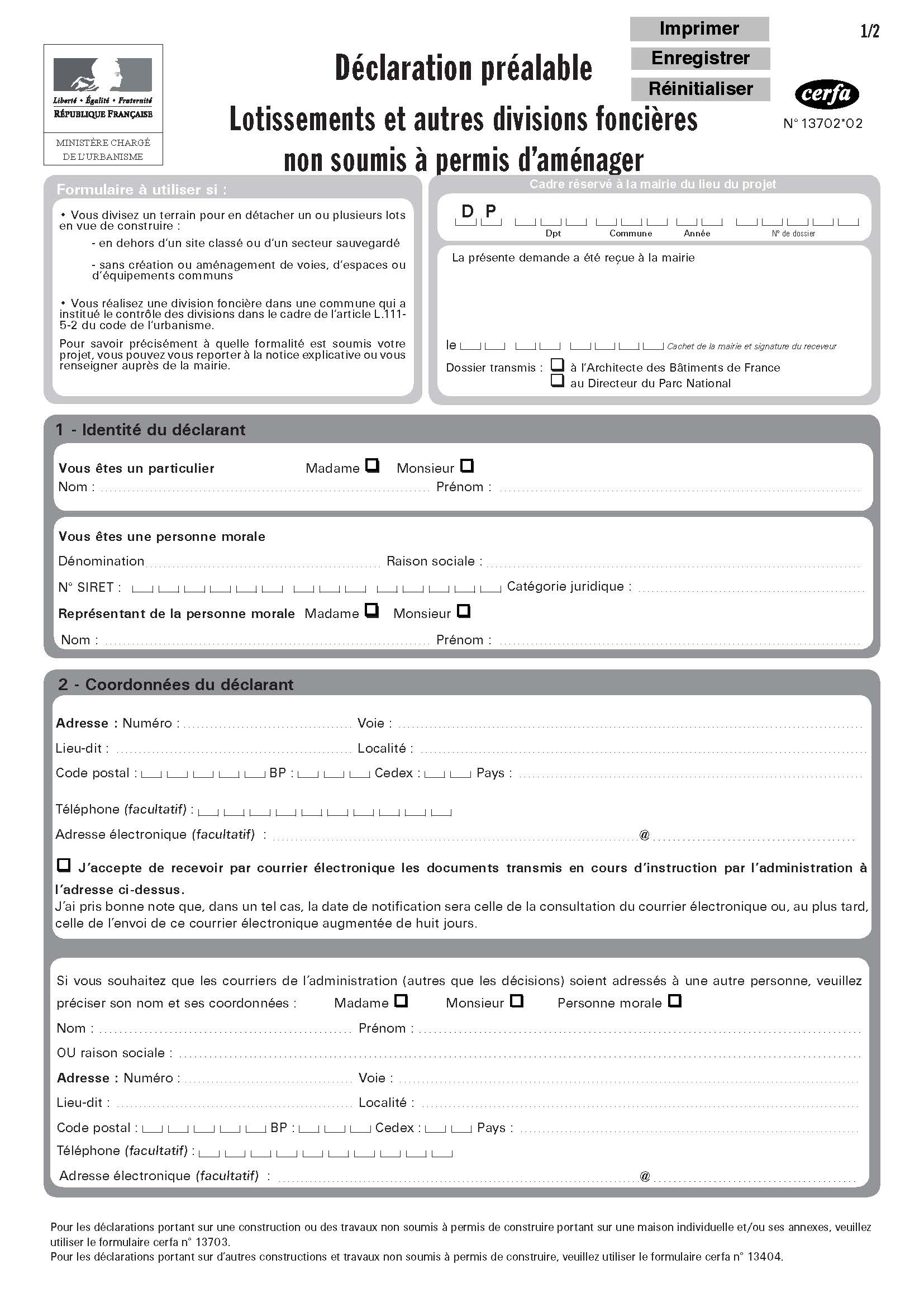 Déclaration travaux Cerfa_13702