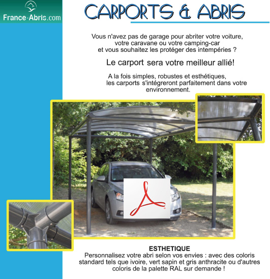 Fiche produit carport métal 