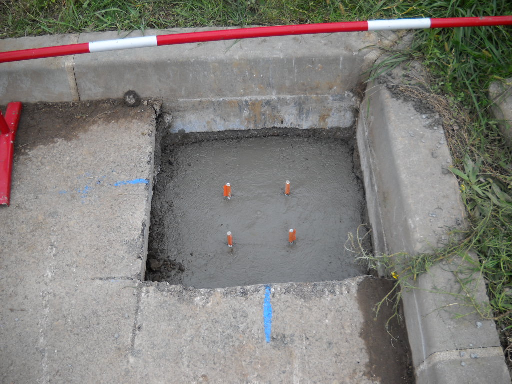 Installation plot béton 