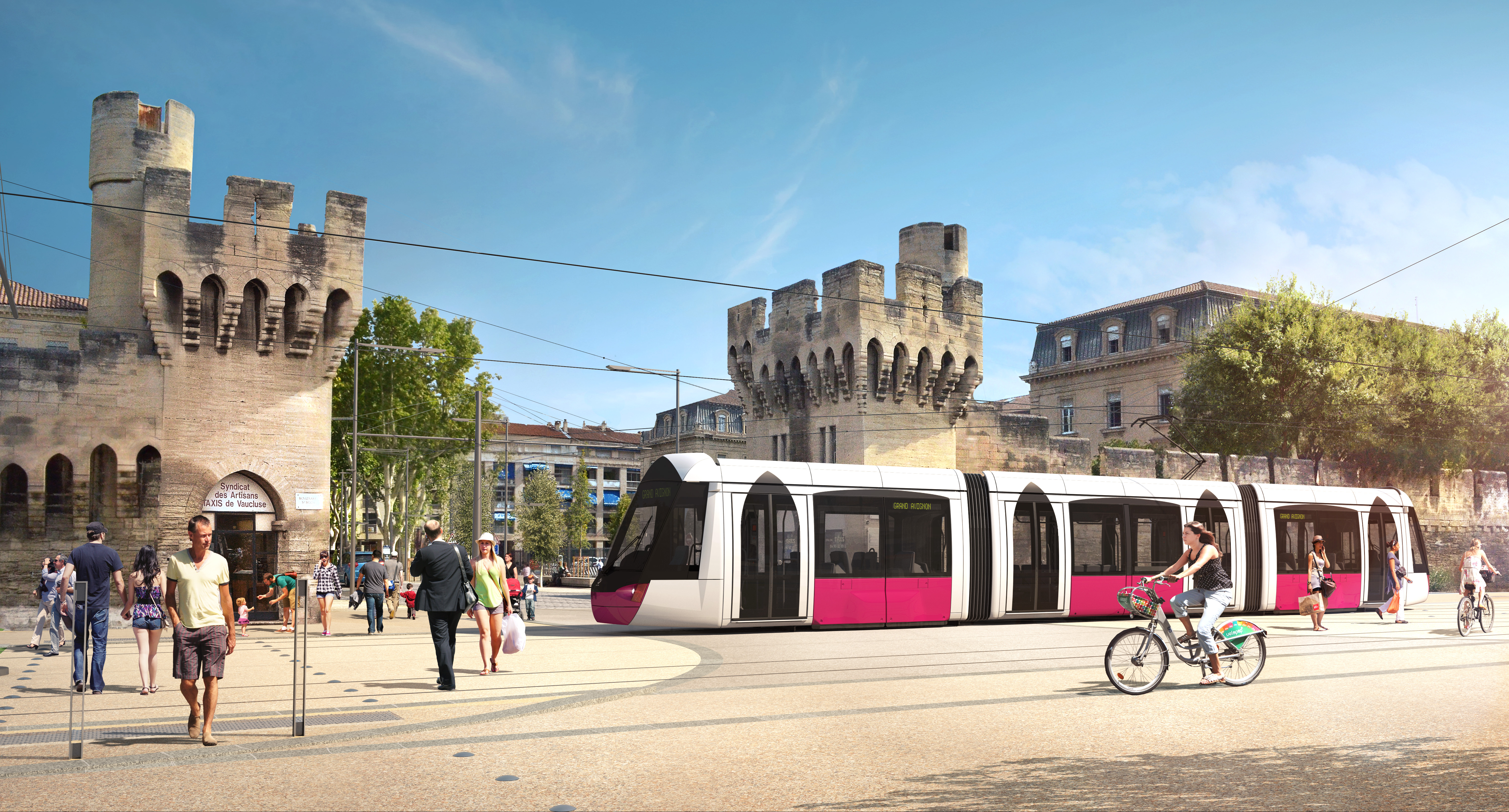 Perspective du tramway d'Avignon