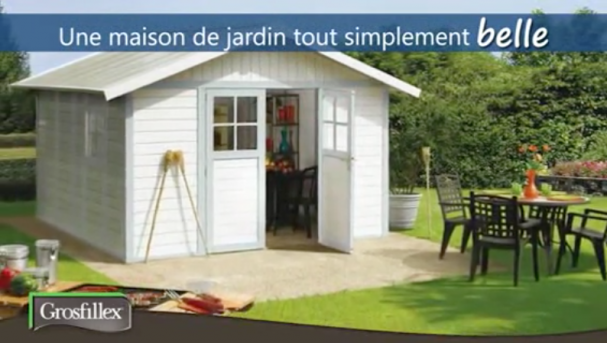 Video Grosfillex sur gamme d'abris de jardin deco