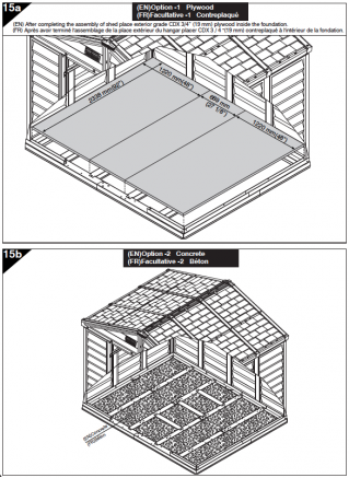 Kit de fondation pour abri de jardin