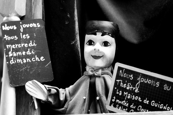 Marionnette de Guignol au théâtre