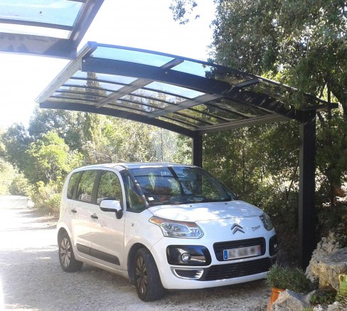 Carport deux poteaux design