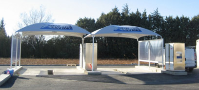 Station de lavage abri concessionnaire