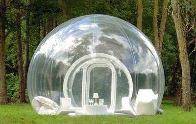 tente bulle camping nature abri transparent