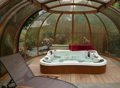 abri rond pour spa jacuzzi sphère