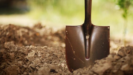 pelle terre creuser jardinage décaisser fouille