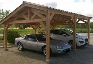 Carport toit double pente abri voiture