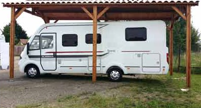 carport bois Douglas camping-car résistant