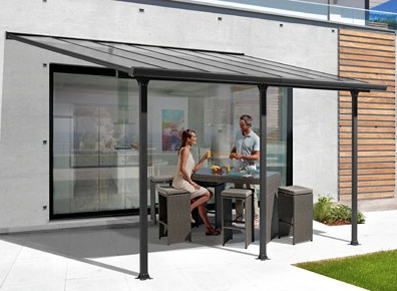 toit terrasse en aluminium pour café ou restaurant