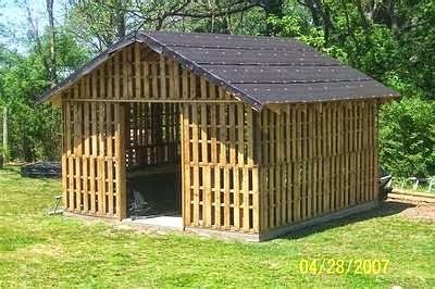 L'abri de jardin fait maison en palettes de bois recyclées