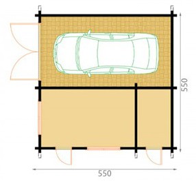 3 pièces dans ce garage en bois