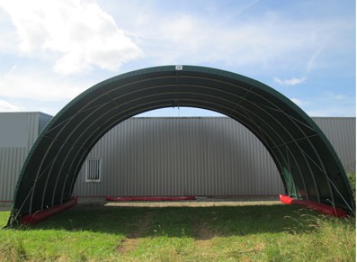 Abri et tunnel de stockage en toile tendue PVC pour entrepôt