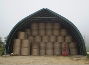 Tunnel de stockage grande capacité avec forme pointue