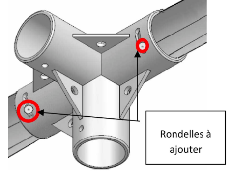 Assemblage des pièces de jonction pour un carport métallique