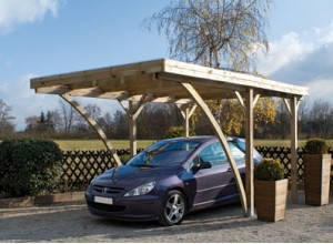 ABRI VOITURE BOIS AUTOCLAVE          3.04x5.84 M