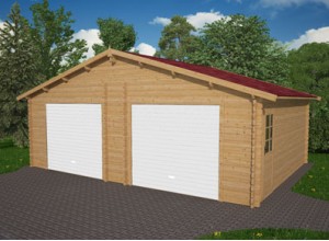 GARAGE DOUBLE EN BOIS 43 MM ::::::::: 7,00 X 5,80 M