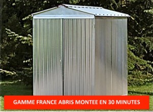Abri jardin metal france abris brut 1,7 x 1,7 m