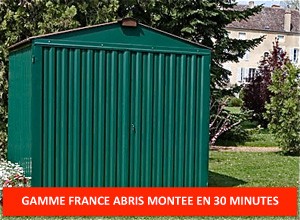Abri jardin metal france abris peint 2,54 x 2,6 m