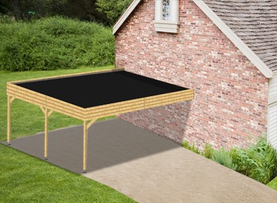 CARPORT DOUBLE ADOSSE  :::::::::::: 5,6 x 6 M