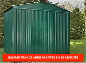 Abri jardin metal france abris peint 2,54 x 3,4 m