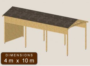 ABRI CAMPING CAR 1/3 :::::::::::::::::: 4 x 10 m
