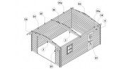 Garage bois 34 M/M porte basculante  3,3 x 5,1 M
