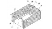 Garage bois 34 M/M porte basculante  3,3 x 5,1 M