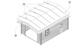 Garage bois 34 M/M porte basculante  3,3 x 5,1 M