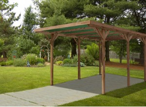 ABRI VOITURE TOIT PLAT BRUN  :::::   3 x 5 M