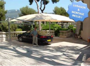 ABRI VOITURE METAL 2P "Sj" ::::::  7,95 x 5 M