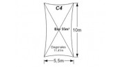 ABRI CAMPING CAR 4P "C4" ::::::  10 x 5,5 M