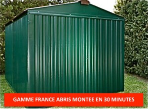 Abri Jardin metal france abris peint 2,54 x 4,30 m