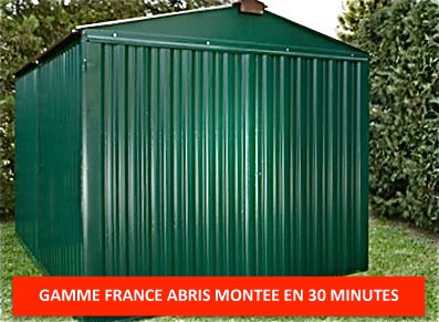 Abri Jardin metal france abris peint 2,54 x 4,30 m