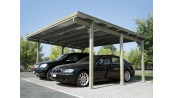 CARPORT DOUBLE TOIT TOLE  ONDULE GALVANISEE