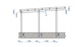 ABRI VOITURE 2 PLACES ::::::::::::::::: 6 M X 5 M