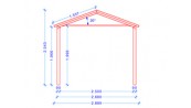ABRI VOITURE SIMPLE ::::::::::::::: 2.89 x 4.25 M