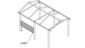 ABRI VOITURE SIMPLE ::::::::::::::: 2.89 x 4.25 M