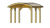 CARPORT TOIT ARC INDIVIDUEL :::: 3.76 X 5.41 M