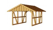 CARPORT COLOMBAGES SIMPLE   4.24 X 6.00 M