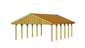 CARPORT DOUBLE AVEC ATELIER    6.20 x 9.00 m