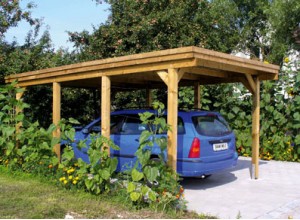 ABRI VOITURE SIMPLE TOIT PLAT    3.12 x 5.50 m