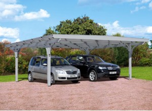ABRI VOITURE DOUBLE TOIT PLAT    6.40 x 5.41 m