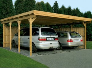 ABRI VOITURE DOUBLE TOIT PLAT    5.54 x 5.50 m