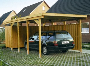 ABRI VOITURE SIMPLE TOIT PLAT    3.12 x 7.00 m