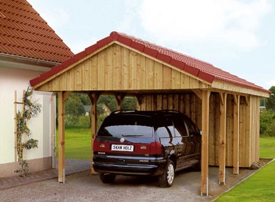 ABRI VOITURE AVEC ATELIER ::::::  3.80 x 7.50 m