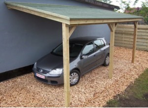ABRI VOITURE ADOSSE :::::::::::::::: 3.00 X 5.00 M